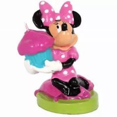 RARE Minnie Mouse  Disney Kids Birthday Party Molded Cake Candle-New In Package • $4.99