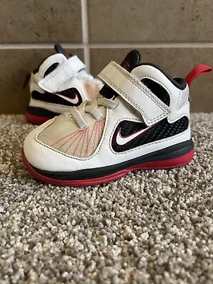 Nike LeBron James IX (9)  Miami Heat  Baby Toddler TD White/Navy Size 6c Shoes • $40