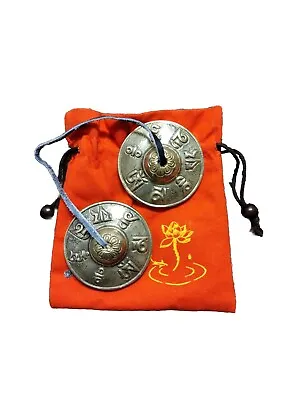 Tibetan Meditation Bells Cymbals - 2.75  Meditation Finger Bells • $14.99