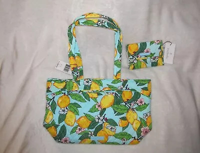 NWT Vera Bradley Mandy Shoulder Bag And Euro Wallet In Lemon Grove Spring Summer • $69