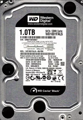 Western Digital 1TB WD1001FALS-00J7B0 DCM: HBRNNV2CA WMATV • $114.77