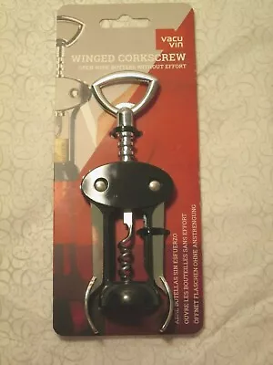 New - Vacu Vin Winged Corkscrew (  Black )  • $9.99