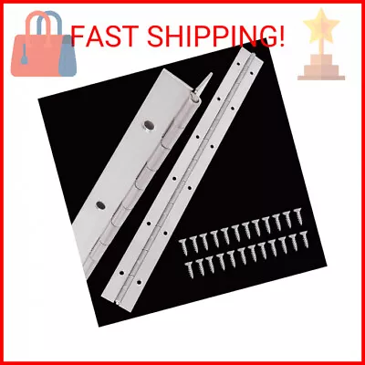 2PCS Stainless Steel Piano Hinge 12 Inch Heavy Duty Continuous Hinge Stainless • $15