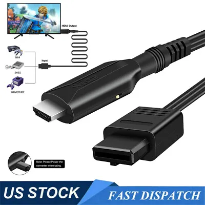 N64 To HDMI Converter HD Link Cable Adapter For Nintendo Gamecube/Super SNES NES • $10.23