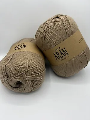 Knitco Aran Country Yarn Knitting Crotchet 2 X 400g Carmel 108  1600m • £9