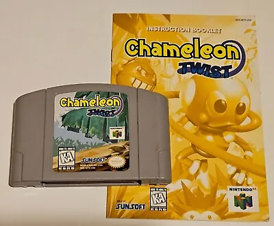 N64 Chameleon Twist (Nintendo 64 1997) Authentic. Cartridge/Instructions Tested • $50