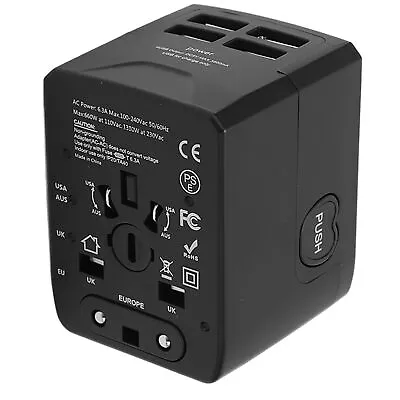 Travel Adapter USB Power Converter International Power Adapter EU UK AU US JP P • £16.33