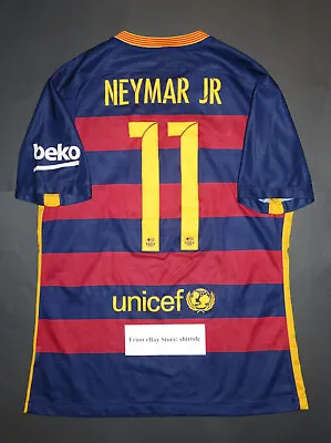 2015-2016 Nike Authentic FC Barcelona Match Home Jersey Shirt Kit Xavi Messi • $399.99