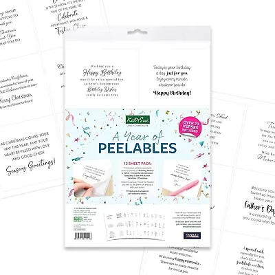 Katy Sue 'A Year Of Peelables' - 72 Stickers Of Verses For All Occasions For Ca • £27.37