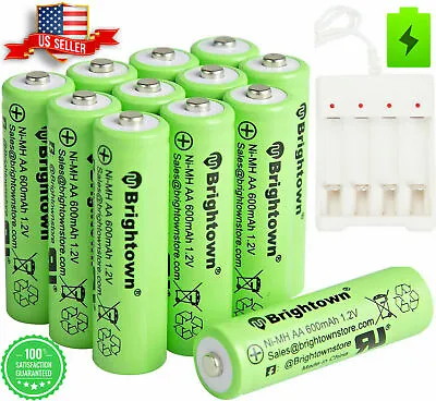 8/16/24 Pcs AA Rechargeable Batteries NiMH 700mAh 1.2V & AA Battery Charger • $6.99