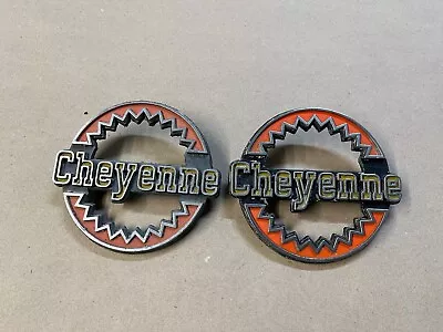 Vintage 76-80 Chevy Cheyenne Truck Metal Emblems Pair 330316 Z4401 OEM 1976-1980 • $89.99