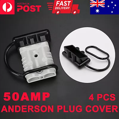 4PCS Dust Cap For Anderson Plug Cover Connectors 50AMP Battery Caravan 12-24V AU • $6.48