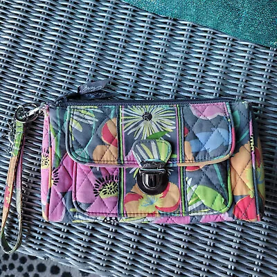 VERA BRADLEY ~ Jazzy Blooms Wristlet Wallet With Removable Wrist Strap ~ EUC • $16.95