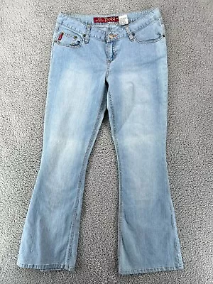 Mudd Jeans Size 9 Flair Bottoms Light Blue Wash • $9.99