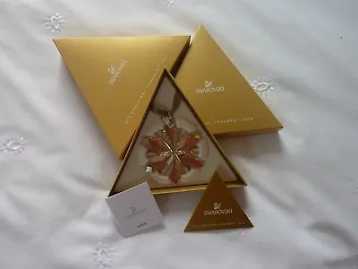 £74.99 • Buy Genuine Swarovski Scs Christmas Annual Edition 2014 Gold Star Snowflake Bnib