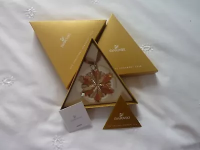 £74.99 • Buy Genuine Swarovski Scs Christmas Annual Edition 2014 Gold Star Snowflake Bnib