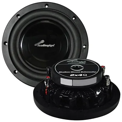 Audiopipe TS-FA80 | 8 Inch 300W DVC 4 Ohm Shallow Mount 8  Car Truck Subwoofer • $54.99