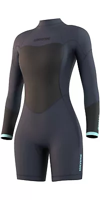 Mystic Womens Brand 3/2mm Long Sleeve Shorty Wetsuit - Night Blue • $119.99