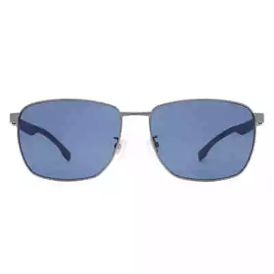 Hugo Boss Blue Rectangular Men's Sunglasses BOSS 1469/F/SK 0R81/KU 62 • $55.39