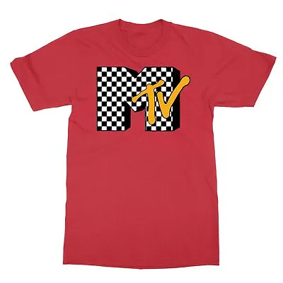Checkered MTV Logo Checkerboard Men's T-Shirt • $17.49