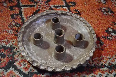 *Sale* McCarty’s  Pottery  Candle Plate 9   Merigold MS Slight Damage • $149