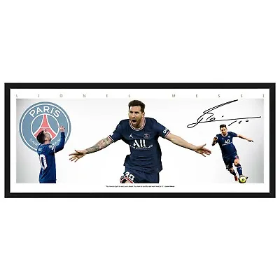 $39.99 • Buy Lionel Messi Fc Psg Wings Signed Framed Soccer Memorabilia Mbappe Neymar Ronaldo