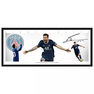 $39.99 • Buy Lionel Messi Fc Psg Wings Signed Framed Soccer Memorabilia Mbappe Neymar Ronaldo