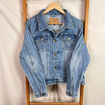 Thrills Denim Jacket Womens 8 Blue Long Sleeve • $34.95