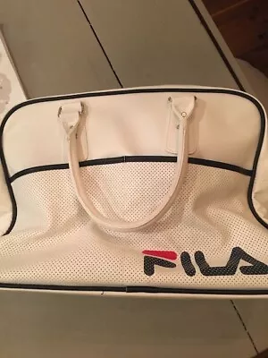 Retro Style FILA Tennis  Or Pickle Ball Duffle Bag Racquet Bag White • $60