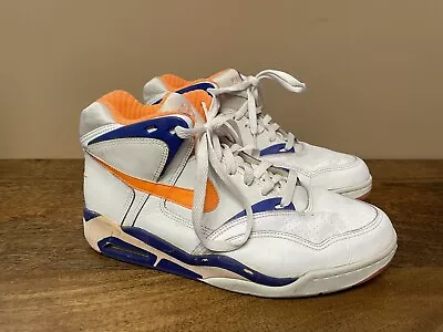 Rare 1991 Nike Air Flight High Original OG White Orange Blue Size 10 • $149