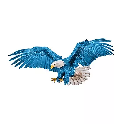 CUSTOM Blue Soaring BALD EAGLE USA DECAL STICKER TRUCK VEHICLE WINDOW Realistic • $19.95