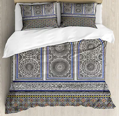 Moroccan Duvet Cover Set With Pillow Shams Colorful Old Ottoman Print • $69.99