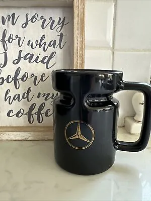 Vintage Hotjo Mercedes Non Slip Base Large Travel Mug Black Coffee Mug HIGH END • $39.99