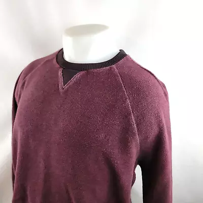 Hugo Boss Sweater Mens 2XL XXL Red Maroon Cotton Solid Knit Slim Crew Pullover • $18.34