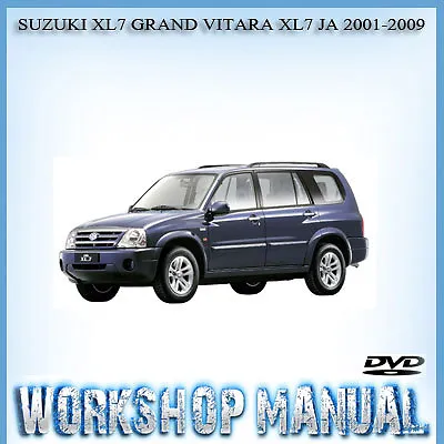 $18.40 • Buy Suzuki Xl7 Grand Vitara Xl7 Ja 2001-2009 Workshop Repair Service Manual In Disc
