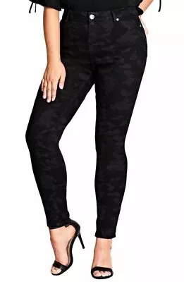 CITY CHIC 18R Harley Mid Rise Mono Camo Jeans**BNWT** • $23.95