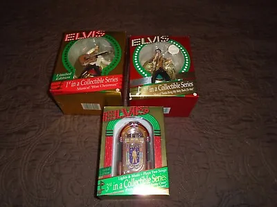 Elvis Presley-heirloom Collection Christmas Ornaments- Lot Of 3 Items • $30