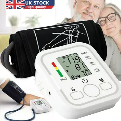 Digital Automatic Blood Pressure Monitor Upper Arm Smart BP Machine Large Cuff • £9.95