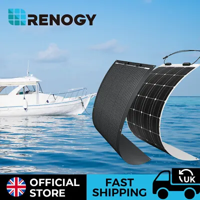 Renogy 100W 200W Solar Panel Flexible 12V For Campervan RV Marine Motorhome Boat • £75.99