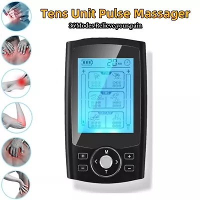 36 Modes Electric Stimulation Pulse Muscle Massager Tens Unit Machine Therapy US • $21.98