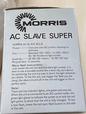  Morris AC Bare Bulb Screw-In Slave Flash  • $23.88