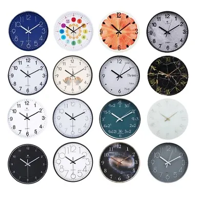 12 Inch Modern Wall Clock Analogue Quartz Sweep Movement Clock Home Office Decor • £7.95
