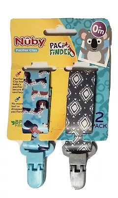 NUBY Pacifier Clip Paci Finder BPA Free (0+ Months) 2 Pack NEW • $8