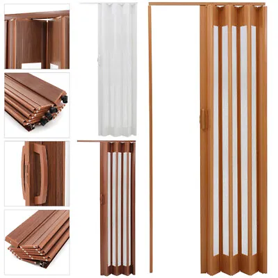£59.99 • Buy Chic PVC+Acrylic Folding Door Accordion Style Sliding Panel Room Divider Doors