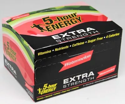 5 Hour Energy Shot Extra Strength WATERMELON 12 Count - FREE SHIPPING • $32