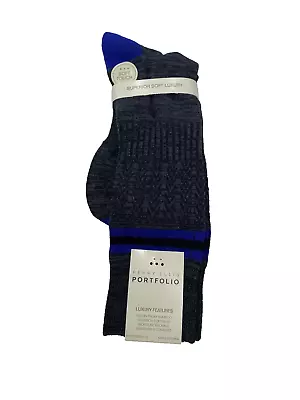 Perry Ellis Socks Black Portfolio Luxury Softness Mositure Wicking Soft Bamboo • $1.29