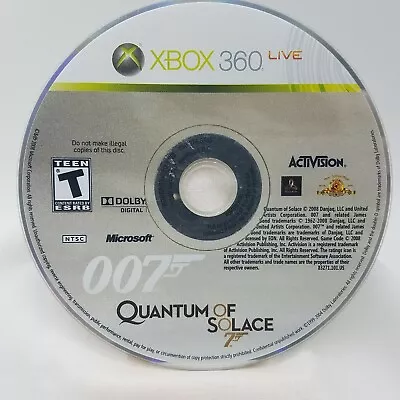 007 QUANTUM OF SOLACE XBOX 360 - Disc Only • $7.99