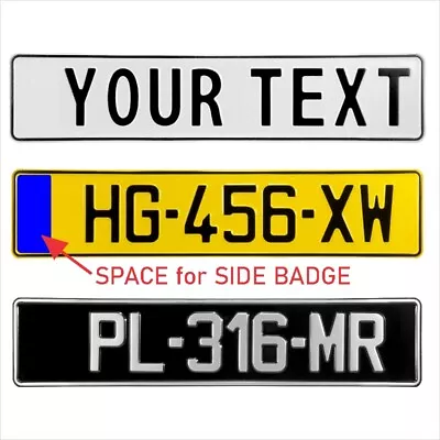 Space For Badge Novelty Pressed Metal Number Plates Replica Boy Child Kid Name • £13.95