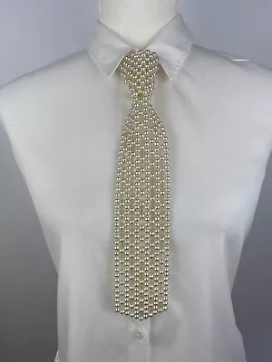 Faux Pearl Necktie Necklace Vintage Choker Collar Statement Bold Necktie 11.5” • $19