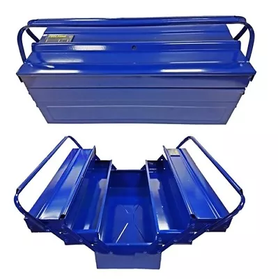 Cantilever Tool Box 21  530mm Metal 5 Tray Storage Tool Box Blue Heavy Duty  • £19.99